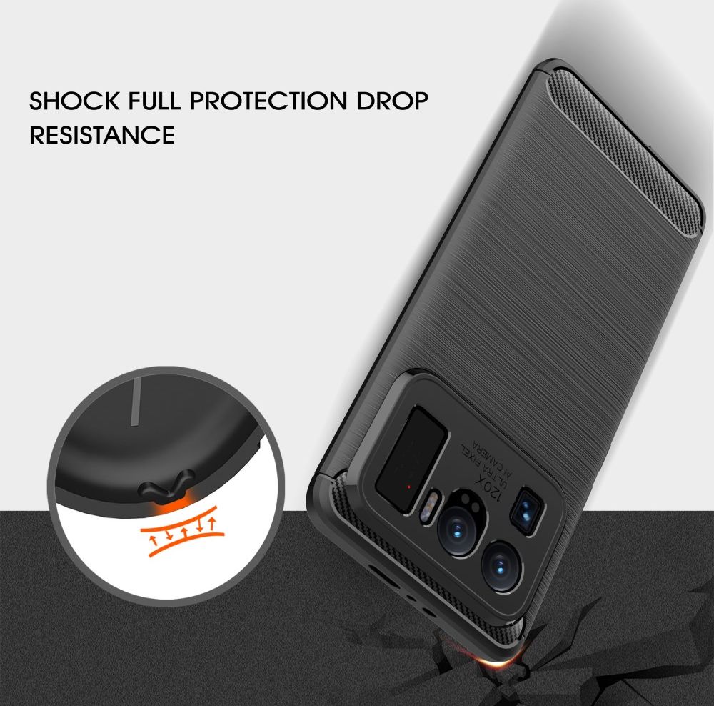 Xiaomi Mi 11 Ultra Hoesje Geborsteld TPU Flexibele Back Cover Zwart afbeelding 9