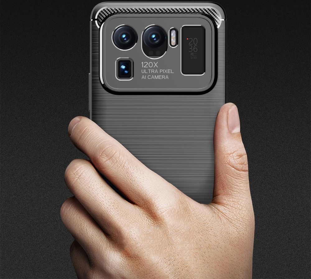 Xiaomi Mi 11 Ultra Hoesje Geborsteld TPU Flexibele Back Cover Zwart afbeelding 11