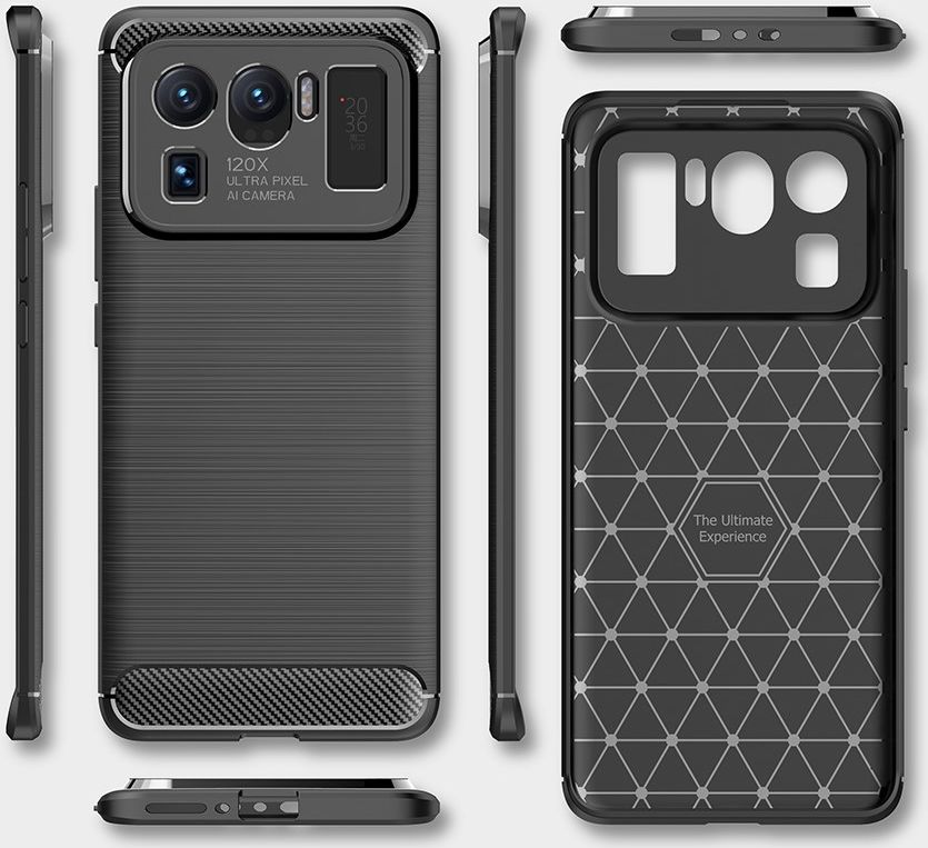 Xiaomi Mi 11 Ultra Hoesje Geborsteld TPU Flexibele Back Cover Zwart afbeelding 12