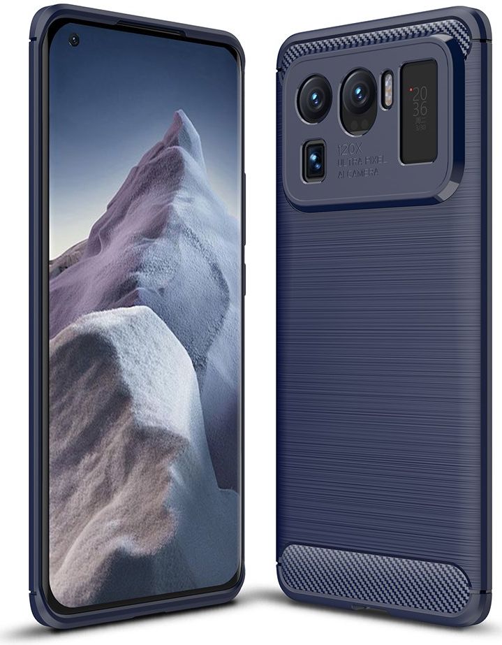 Xiaomi Mi 11 Ultra Hoesje Geborsteld TPU Flexibele Back Cover Blauw afbeelding 5
