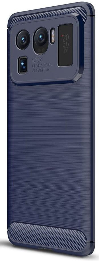 Xiaomi Mi 11 Ultra Hoesje Geborsteld TPU Flexibele Back Cover Blauw afbeelding 1