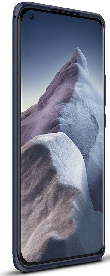 Xiaomi Mi 11 Ultra Hoesje Geborsteld TPU Flexibele Back Cover Blauw afbeelding 4