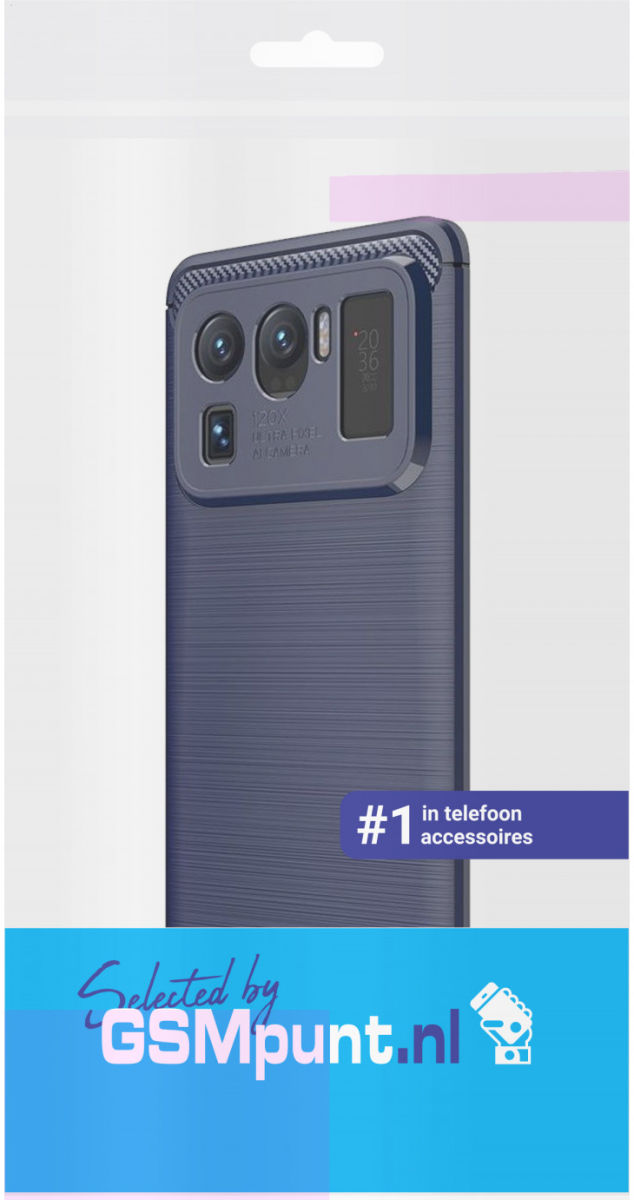 Xiaomi Mi 11 Ultra Hoesje Geborsteld TPU Flexibele Back Cover Blauw afbeelding 2