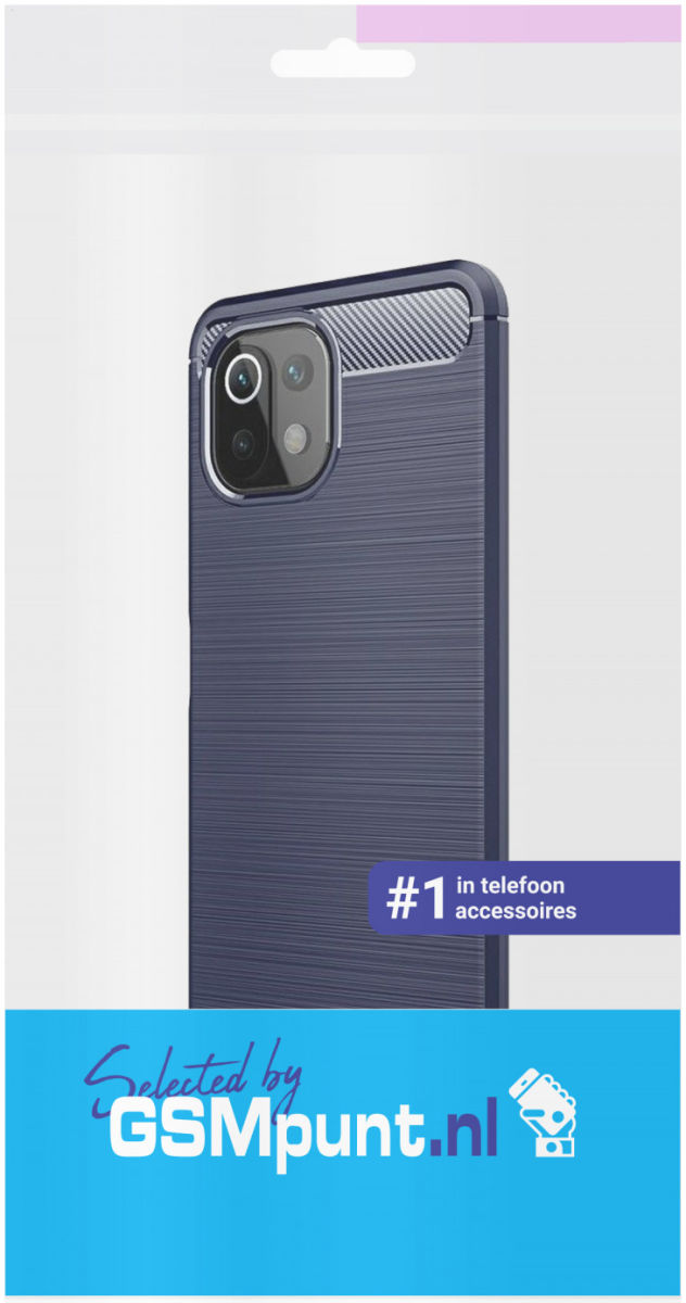 Xiaomi Mi 11 Lite 4G / 5G Hoesje Geborsteld TPU Back Cover Blauw afbeelding 2