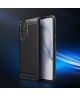 Huawei P50 Hoesje Geborsteld TPU Flexibele Back Cover Zwart