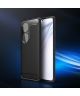 Huawei P50 Pro Hoesje Geborsteld TPU Flexibele Back Cover Zwart