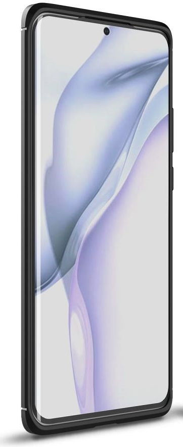 Huawei P50 Pro Hoesje Geborsteld TPU Flexibele Back Cover Zwart afbeelding 4
