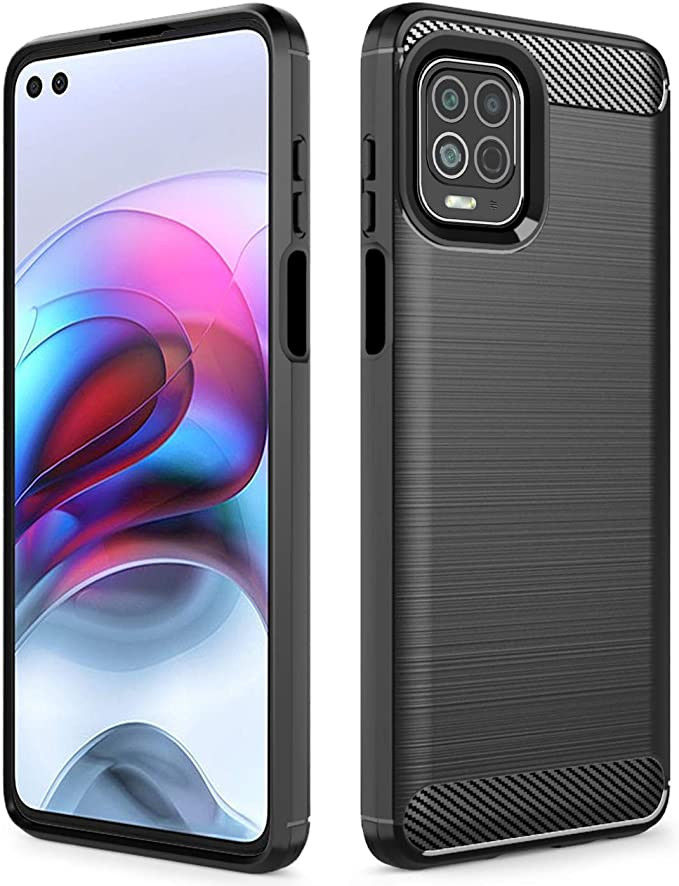 Motorola Moto G100 Hoesje Geborsteld TPU Flexibele Back Cover Zwart afbeelding 5