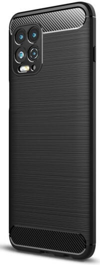 Motorola Moto G100 Hoesje Geborsteld TPU Flexibele Back Cover Zwart afbeelding 1