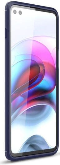 Motorola Moto G100 Hoesje Geborsteld TPU Flexibele Back Cover Blauw afbeelding 2