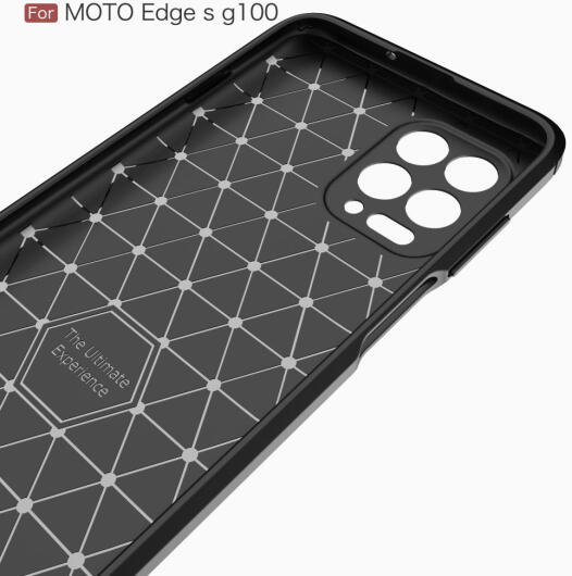 Motorola Moto G100 Hoesje Geborsteld TPU Flexibele Back Cover Blauw afbeelding 7