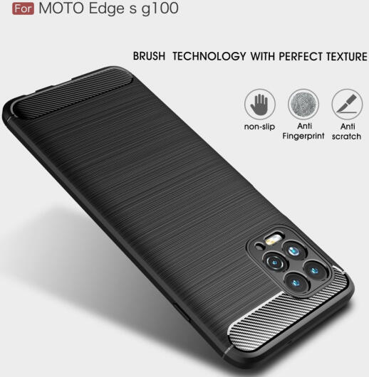 Motorola Moto G100 Hoesje Geborsteld TPU Flexibele Back Cover Blauw afbeelding 8