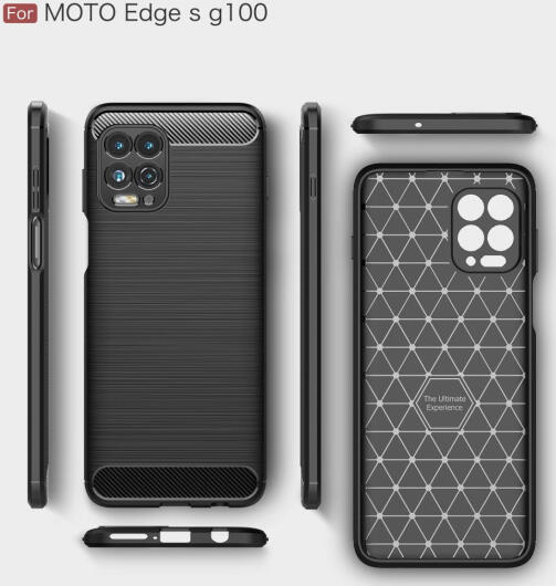 Motorola Moto G100 Hoesje Geborsteld TPU Flexibele Back Cover Blauw afbeelding 10