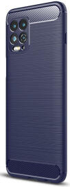 Motorola Moto G100 Hoesje Geborsteld TPU Flexibele Back Cover Blauw afbeelding