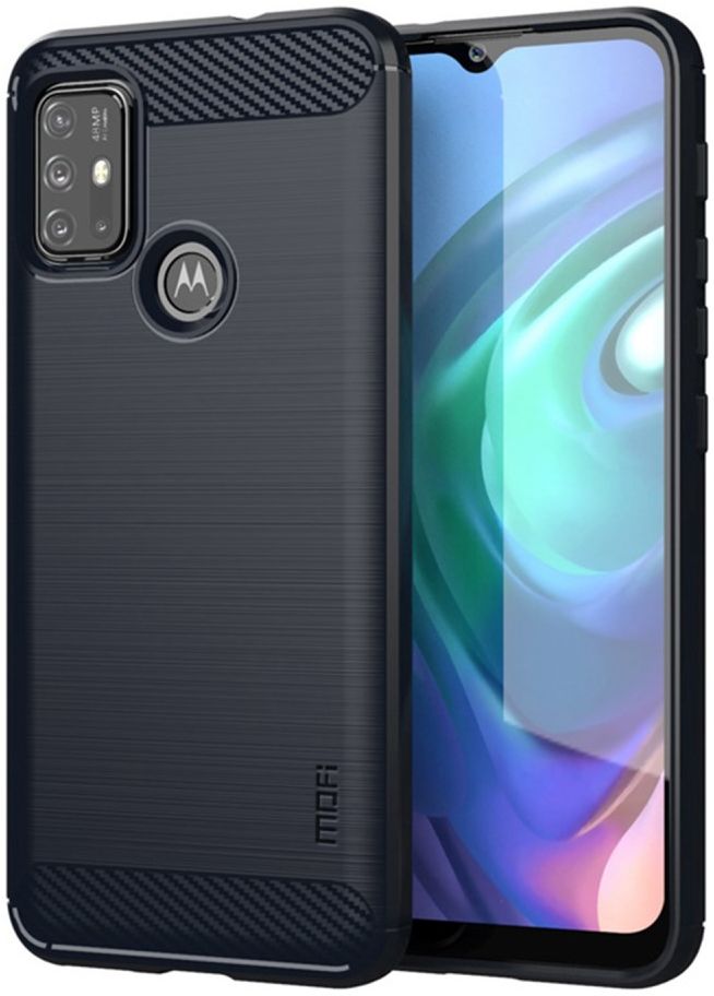 Motorola Moto G10 / G20 / G30 Hoesje Geborsteld TPU Back Cover Blauw afbeelding 1