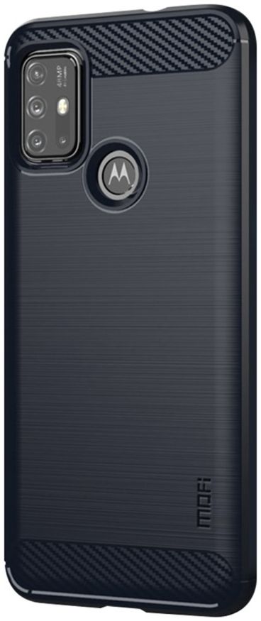 Motorola Moto G10 / G20 / G30 Hoesje Geborsteld TPU Back Cover Blauw afbeelding 4