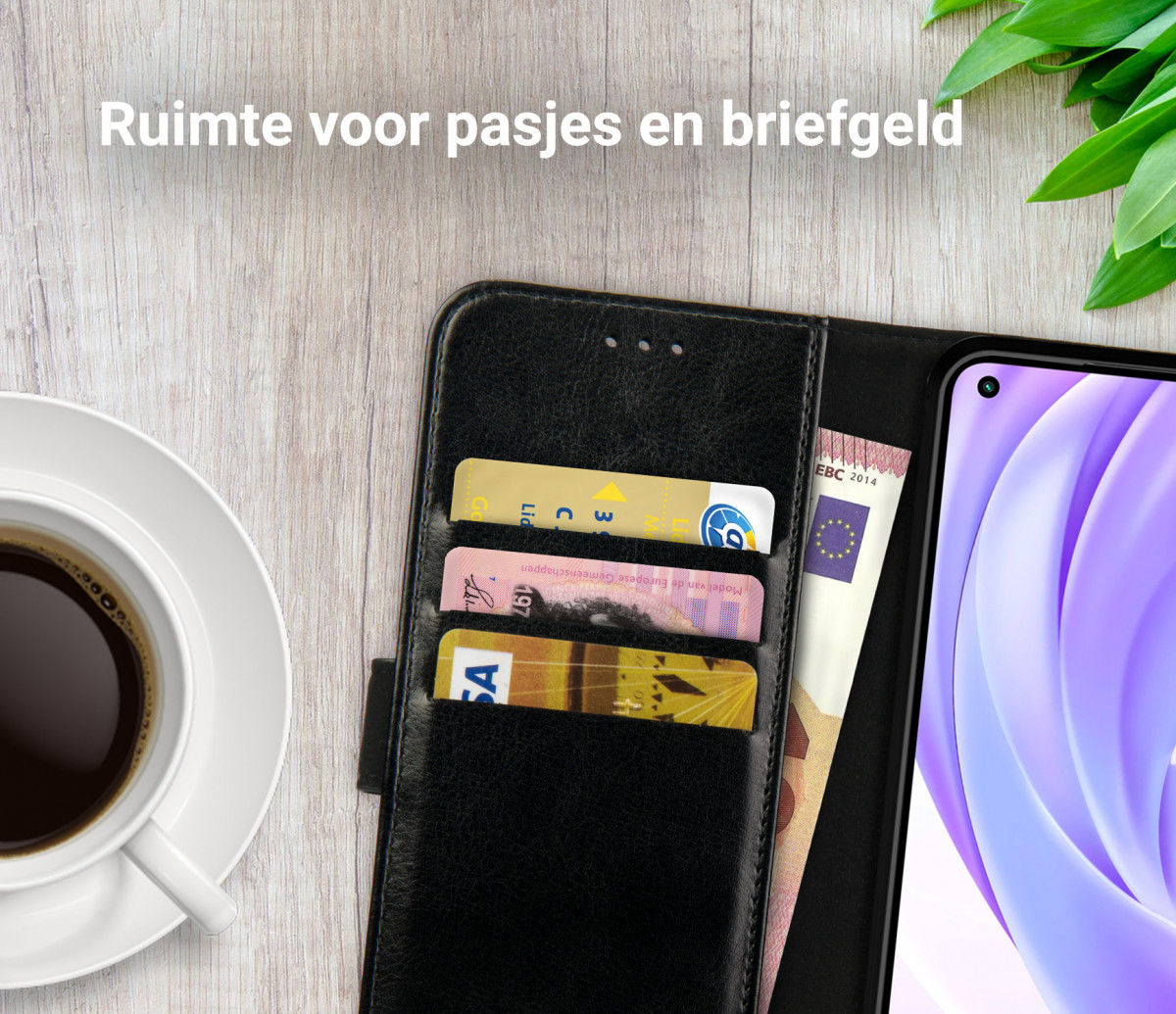 Rosso Element Xiaomi Mi 11 Lite 4G/5G Hoesje Book Cover Wallet Zwart afbeelding 5