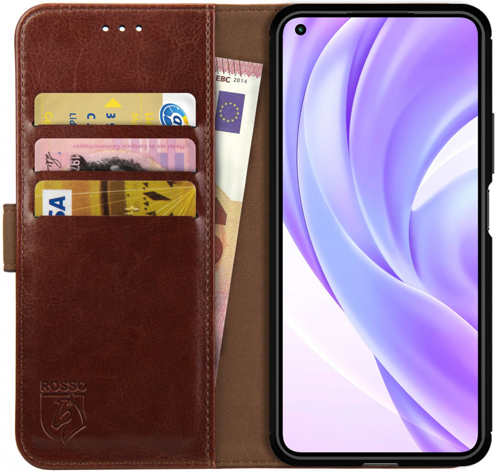 Rosso Element Xiaomi Mi 11 Lite 4G/5G Hoesje Book Cover Wallet Bruin afbeelding 1