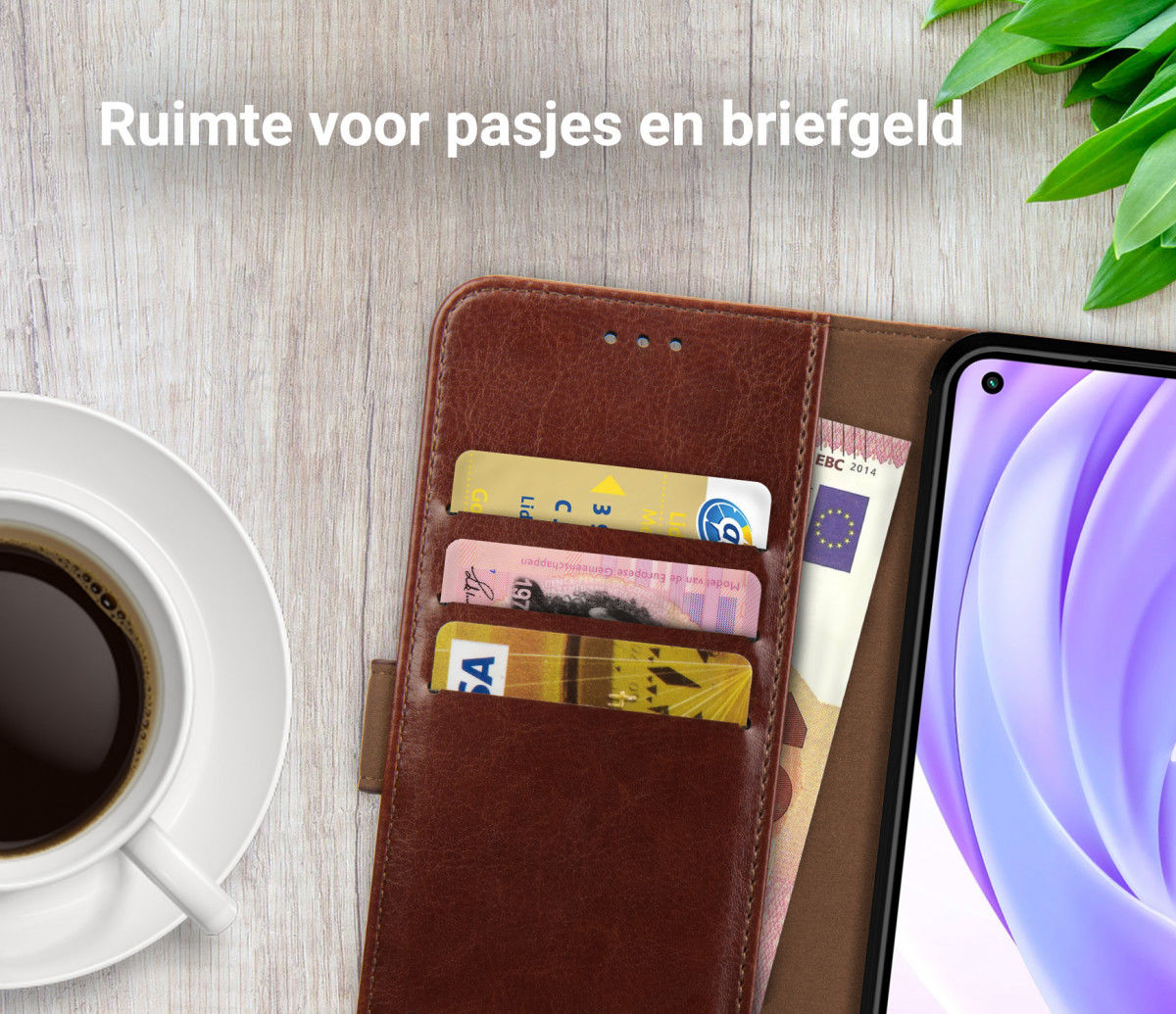 Rosso Element Xiaomi Mi 11 Lite 4G/5G Hoesje Book Cover Wallet Bruin afbeelding 5