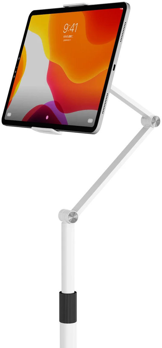 4smarts ErgoFix Universele Vloer Standaard Smartphone / Tablet Wit afbeelding 2