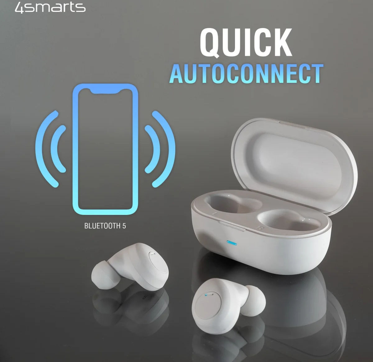 4smarts Eara Core Volledig Draadloze Bluetooth Oordopjes Wit afbeelding 7