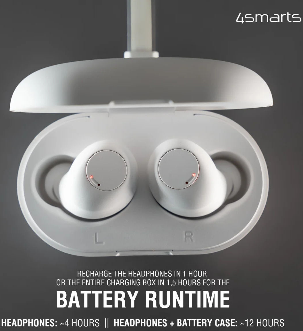 4smarts Eara Core Volledig Draadloze Bluetooth Oordopjes Wit afbeelding 11