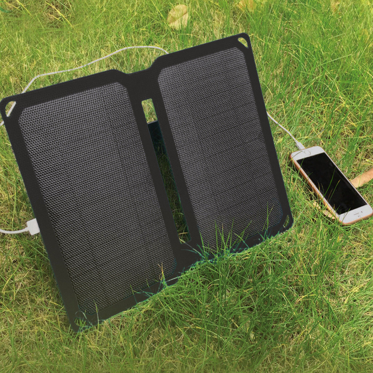 4smarts Opvouwbaar Draagbaar Zonnepaneel voor Opladen 10W Zwart afbeelding 3