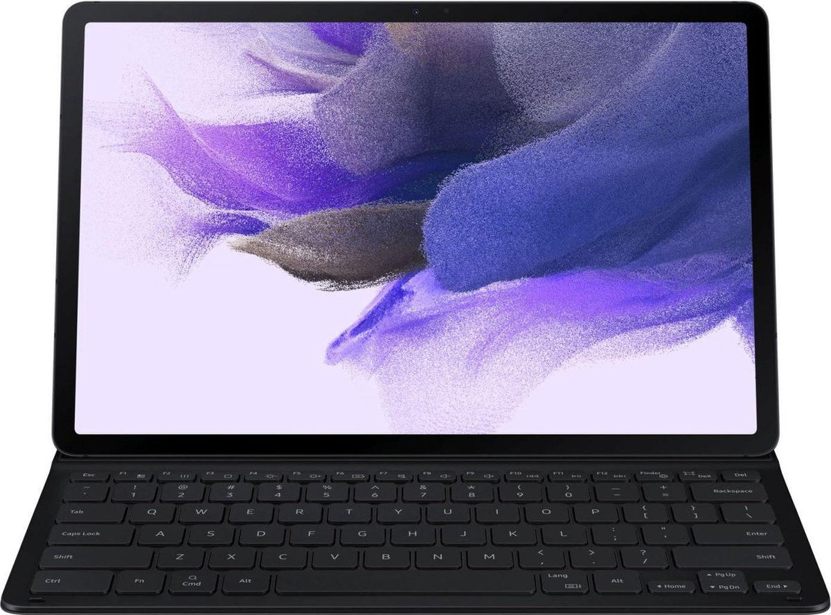 Originele Samsung Tab S8 Plus / S7 Plus / S7 FE Hoes Keyboard Zwart afbeelding 2