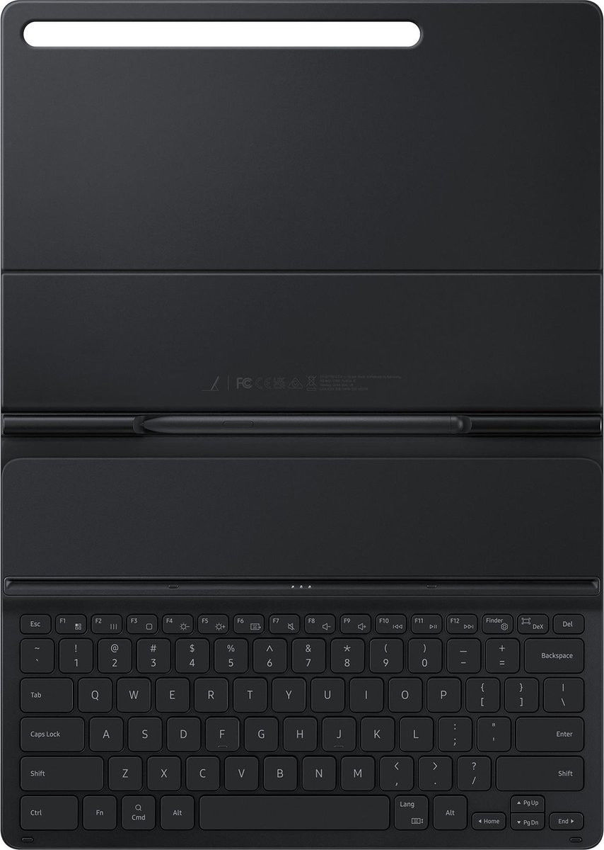 Originele Samsung Tab S8 Plus / S7 Plus / S7 FE Hoes Keyboard Zwart afbeelding 8