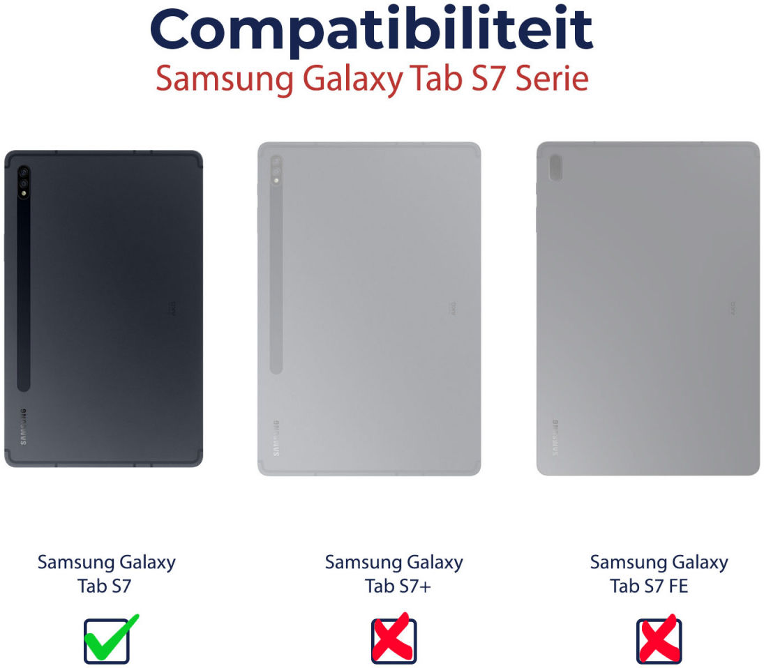 Originele Samsung Galaxy Tab S8 / S7 Hoes met Toetsenbord Zwart afbeelding 3