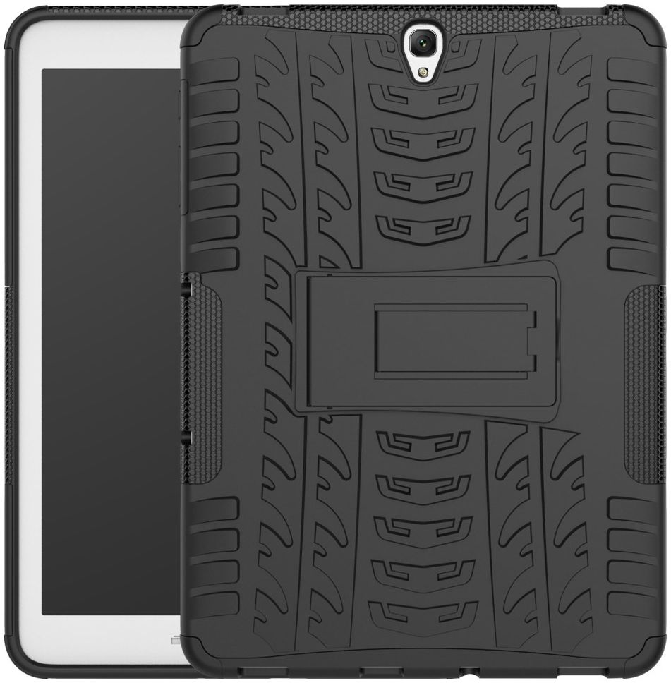 Samsung Galaxy Tab S3 Hoes Robuust Hybride Back Cover Zwart afbeelding 1