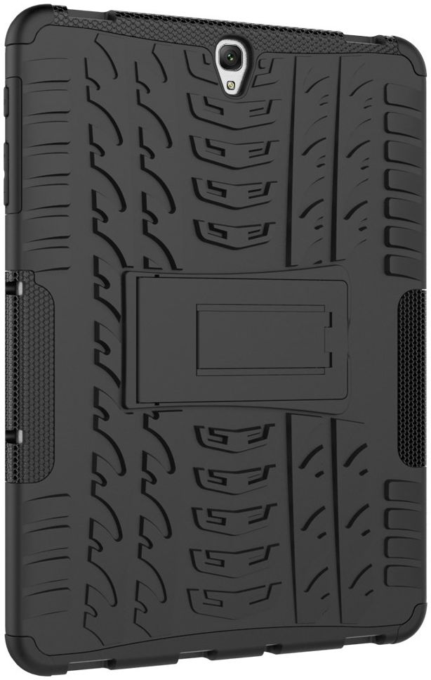 Samsung Galaxy Tab S3 Hoes Robuust Hybride Back Cover Zwart afbeelding 15