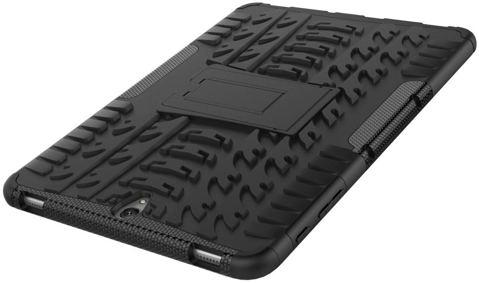 Samsung Galaxy Tab S3 Hoes Robuust Hybride Back Cover Zwart afbeelding 4