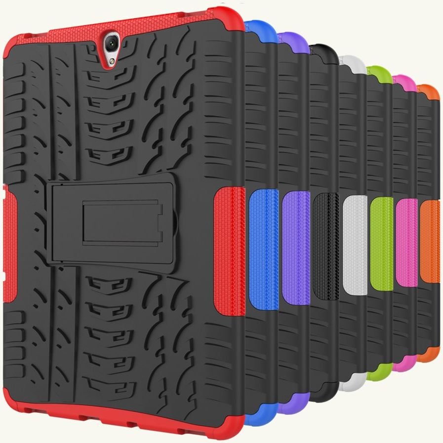 Samsung Galaxy Tab S3 Hoes Robuust Hybride Back Cover Zwart afbeelding 7