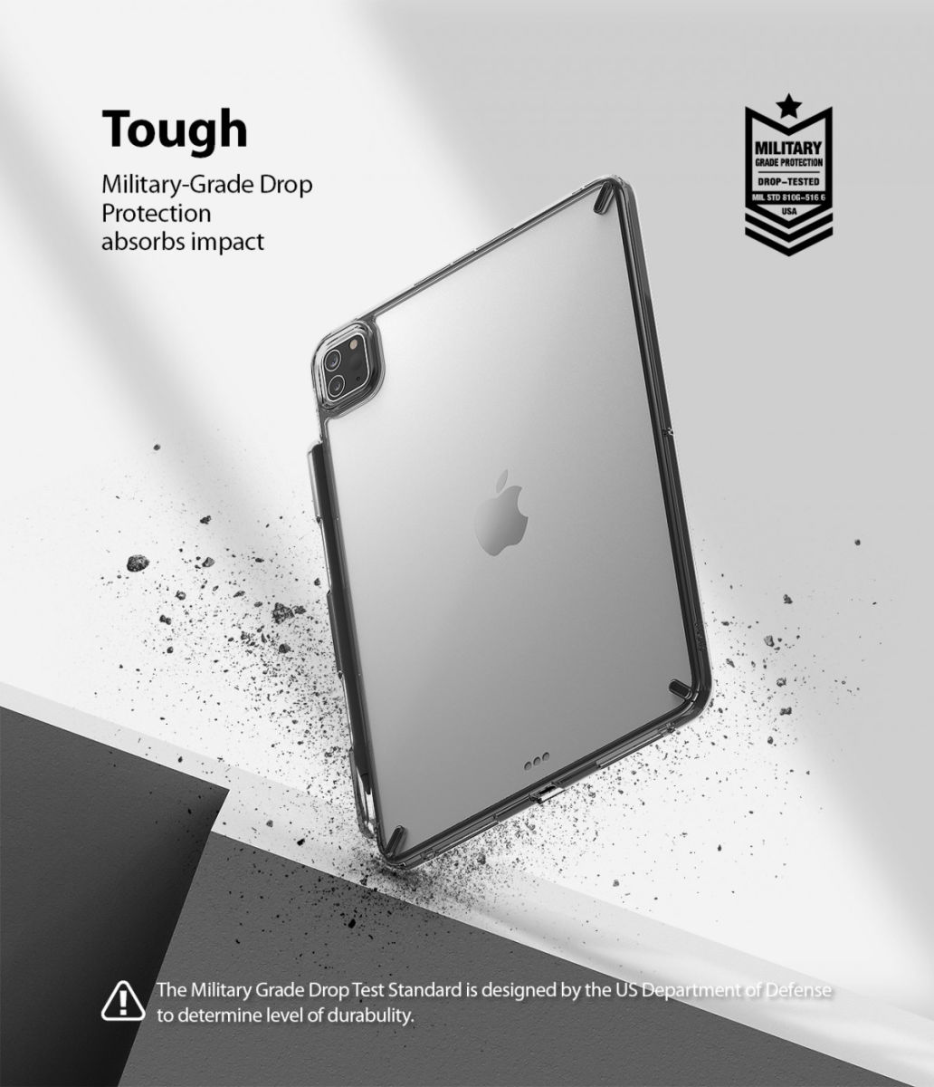 Ringke Fusion Apple iPad Pro 11 Hoes Back Cover Transparant Zwart afbeelding 3