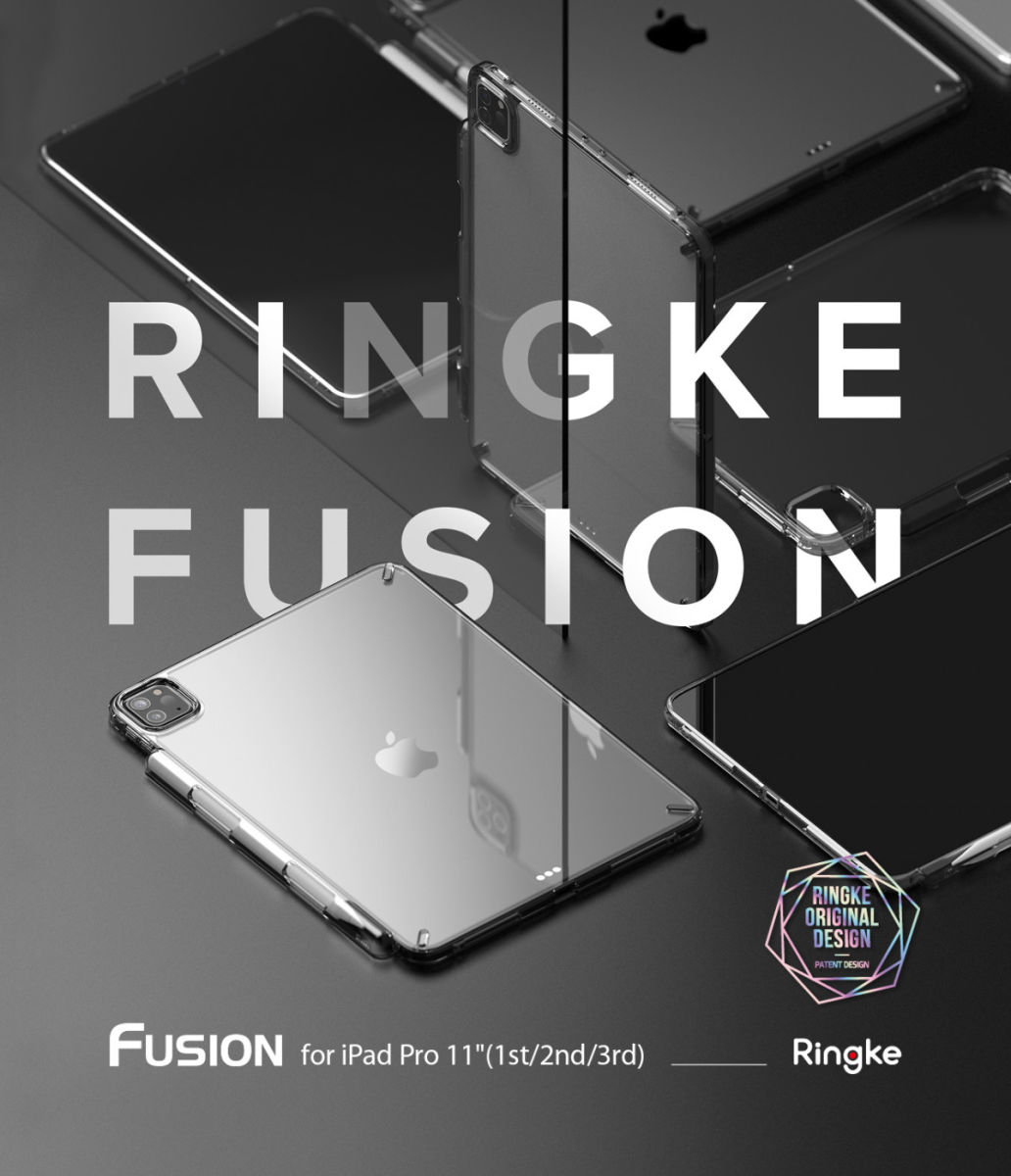 Ringke Fusion Apple iPad Pro 11 Hoes Back Cover Transparant Zwart afbeelding 11