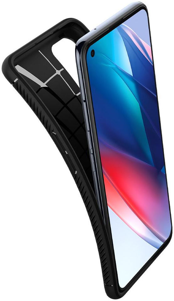 Spigen Rugged Armor Oppo Find X3 Lite / Reno5 Hoesje Back Cover Zwart afbeelding 2
