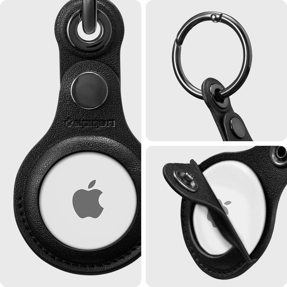 Spigen Valentinus Apple AirTag Hoesje Sleutelhanger Houder Zwart afbeelding 2