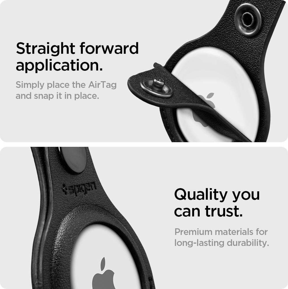 Spigen Valentinus Apple AirTag Hoesje Sleutelhanger Houder Zwart afbeelding 4