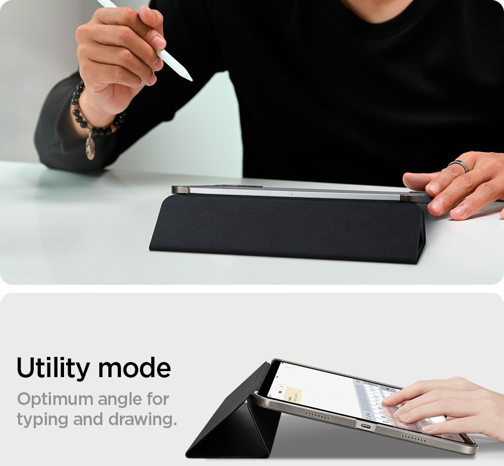 Spigen Smart Fold Apple iPad Pro 11 (2020/2021) Hoes Book Case Zwart afbeelding 15