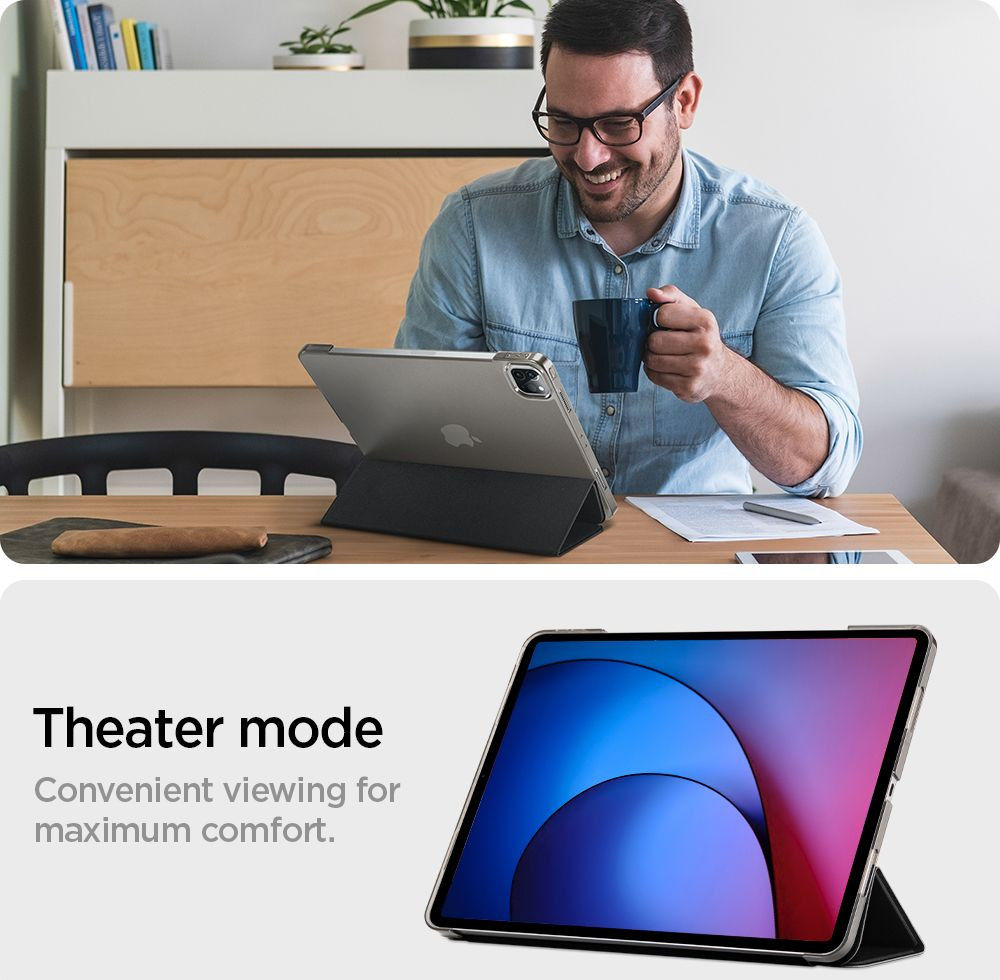 Spigen Smart Fold Apple iPad Pro 12.9 (2021) Hoes Book Case Zwart afbeelding 5