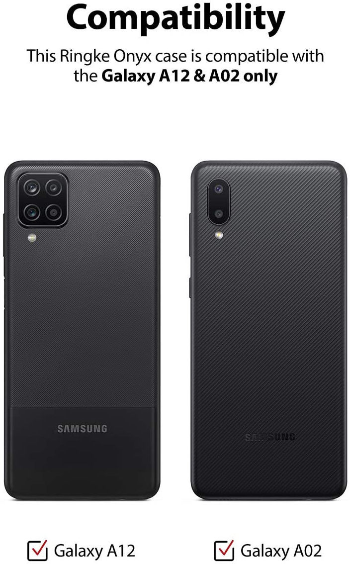Ringke Onyx Samsung Galaxy A12 Hoesje Flexibel TPU Zwart afbeelding 6