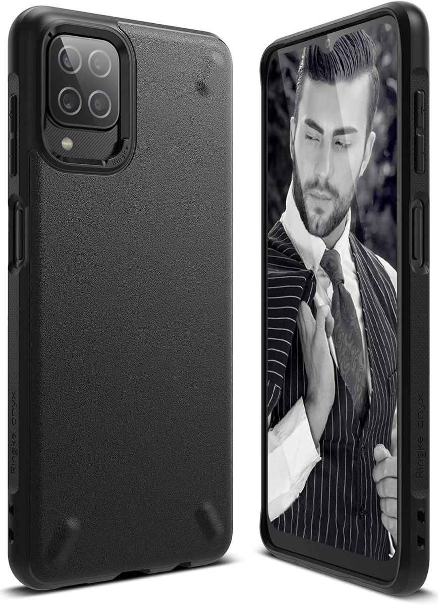 Ringke Onyx Samsung Galaxy A12 Hoesje Flexibel TPU Zwart afbeelding 2