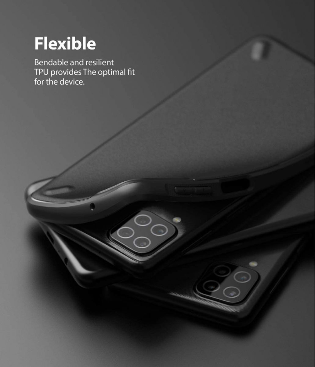 Ringke Onyx Samsung Galaxy A12 Hoesje Flexibel TPU Zwart afbeelding 9