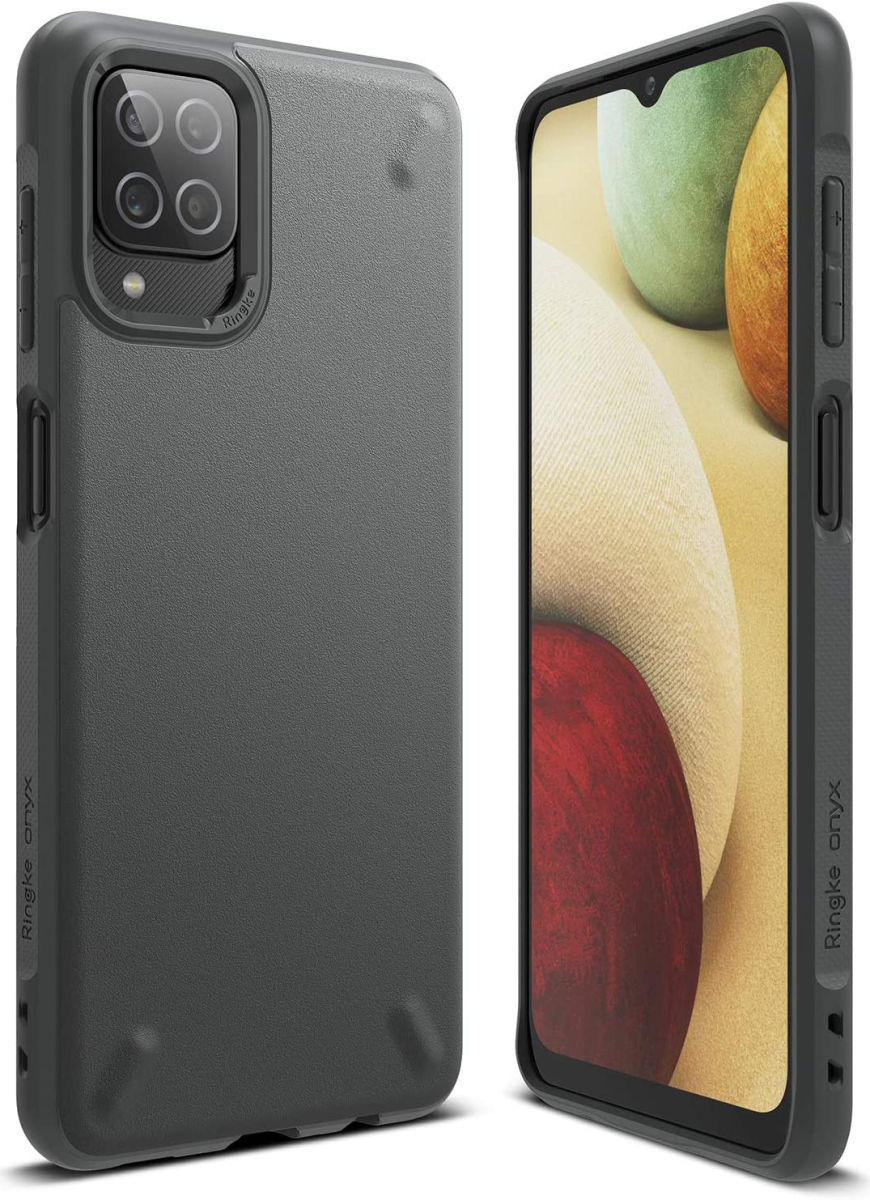 Ringke Onyx Samsung Galaxy A12 Hoesje Flexibel TPU Grijs afbeelding 2