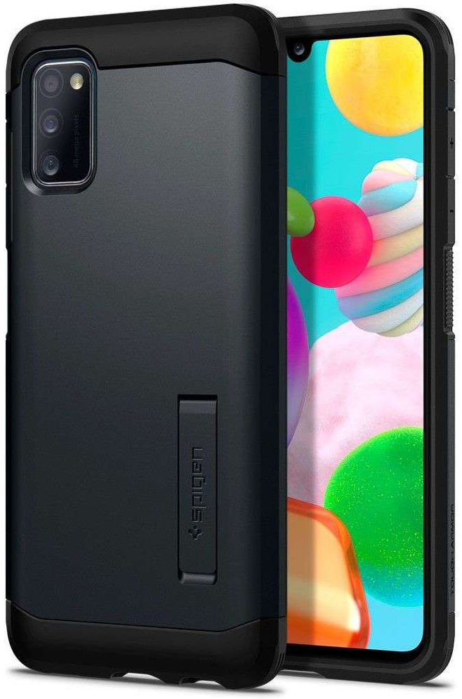 Spigen Tough Armor Samsung Galaxy A41 Hoesje Back Cover Metal Slate afbeelding 1