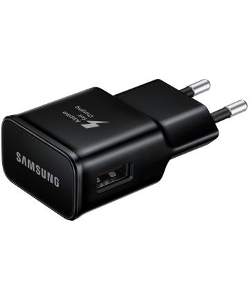 Originele Samsung Travel Adapter 15W Fast Charge USB-A Oplader Zwart Opladers