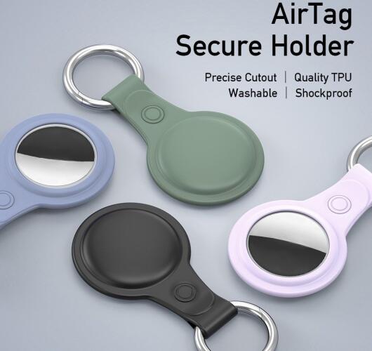 Dux Ducis Apple AirTag Sleutelhanger Zwart/Roze/Blauw/Groen (4-Pack) afbeelding 2