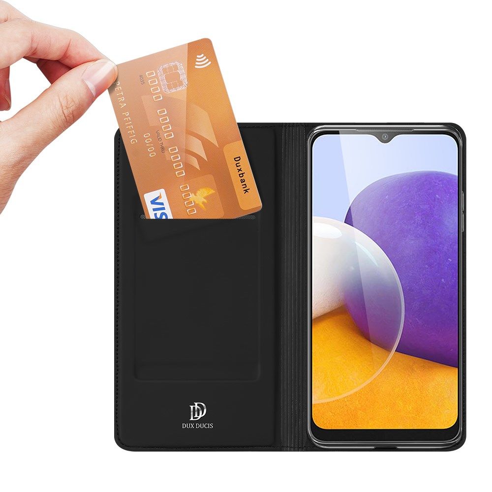 Dux Ducis Skin Pro Series Samsung Galaxy M22 / A22 4G Hoesje Zwart afbeelding 2