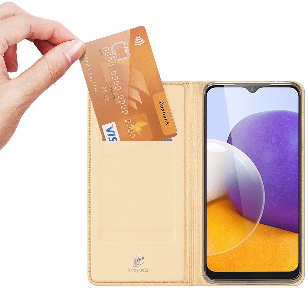 Dux Ducis Skin Pro Series Samsung Galaxy M22 / A22 4G Hoesje Goud afbeelding 2